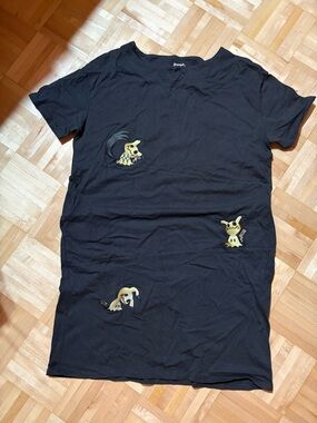 Black Mimikyu Graphic Mini Dress by Unknown Brand
